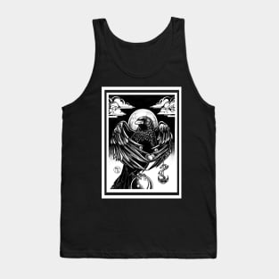 The Raven's Gift - White Outlined Version Tank Top